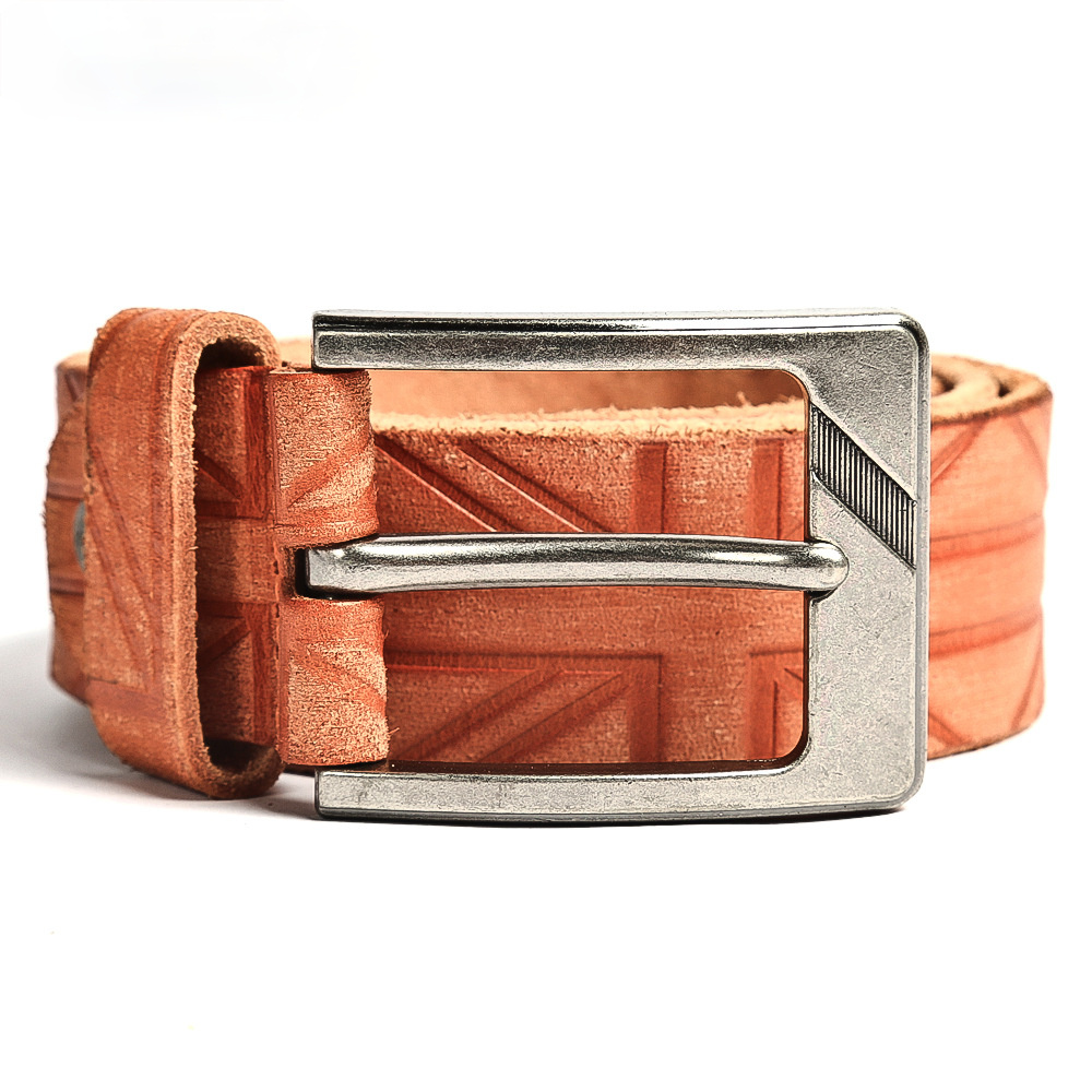 Men's Handmade Leather Casual Belt 16009-Leather Belt-Black-Free Shipping Leatheretro