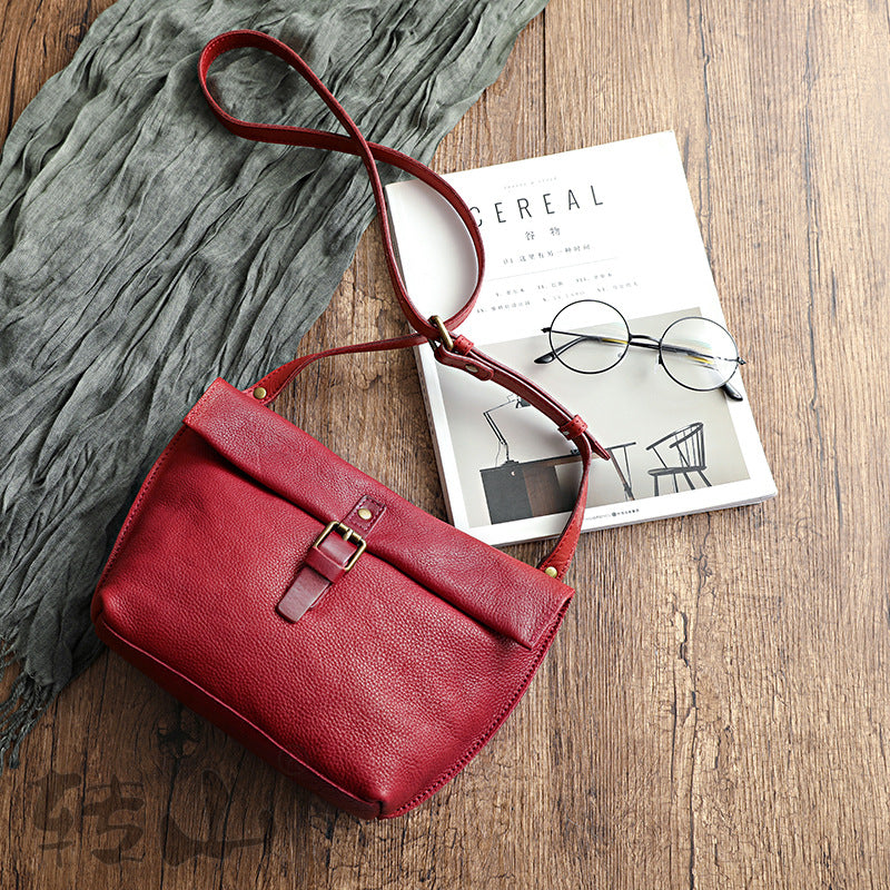 Retro Cowhide Leather Women Shoulder Handbags 7153-Handbags-Yellow-Free Shipping Leatheretro