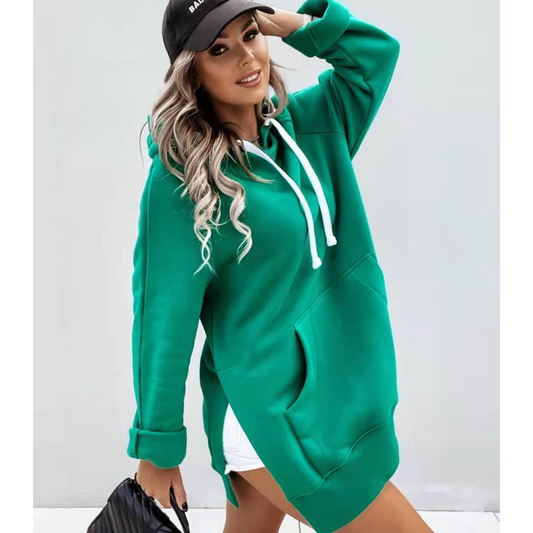 Leisure Drawstring Autumn Hoodies with Hat-Shirts & Tops-White-S-Free Shipping Leatheretro