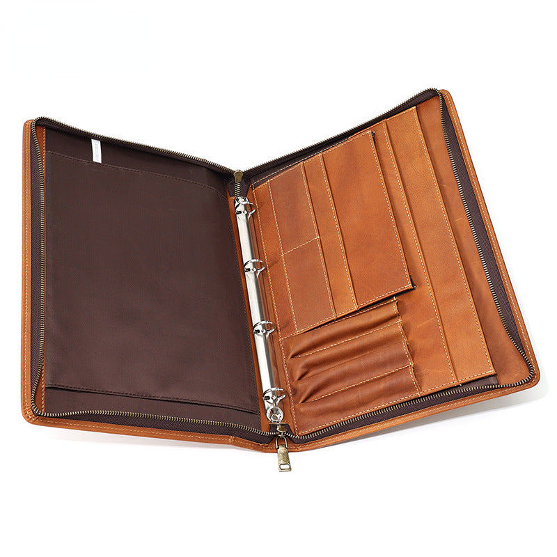 Vintage 12.9" Leather Padfolio Protective Case 2114-Leather padfolio-Coffee-Free Shipping Leatheretro