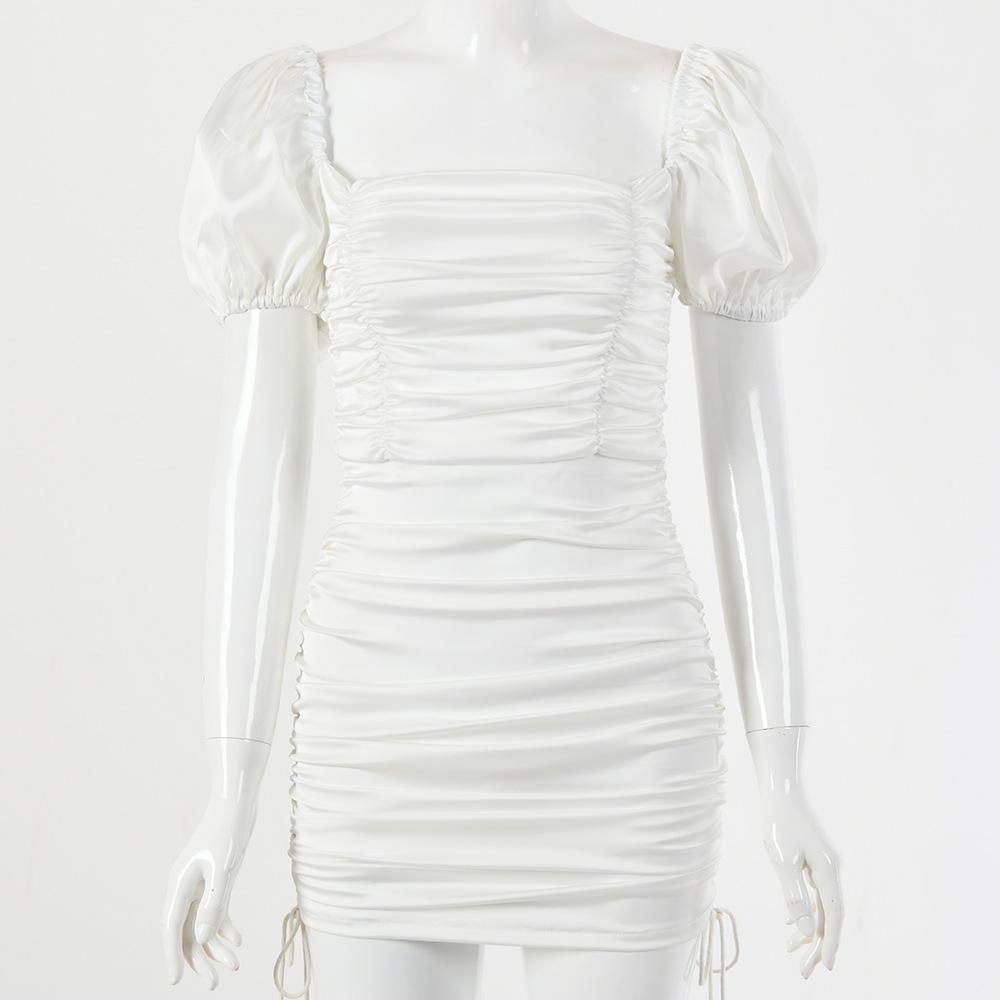 Sexy White Fashon Bodycon Short Mini Dresses-Dresses-White-S-Free Shipping Leatheretro