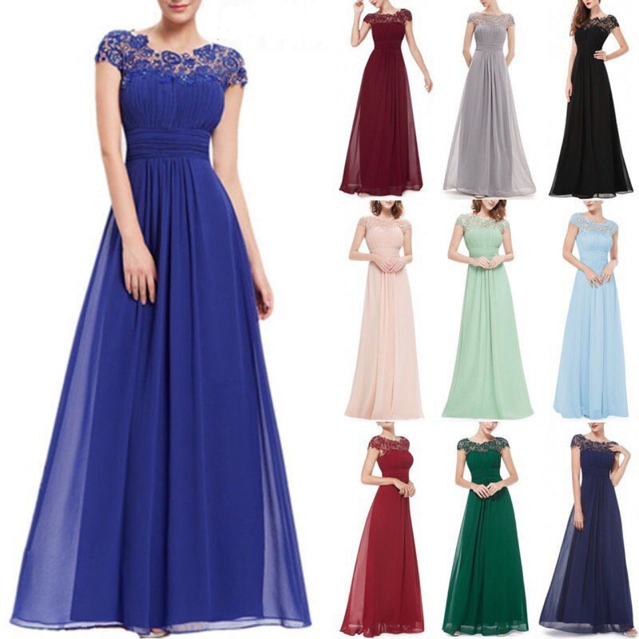 Elegant Women Long Lace Dresses-Dresses-Red-S-Free Shipping Leatheretro