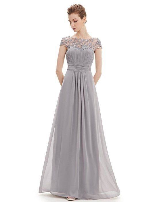 Elegant Women Long Lace Dresses-Dresses-Gray-S-Free Shipping Leatheretro