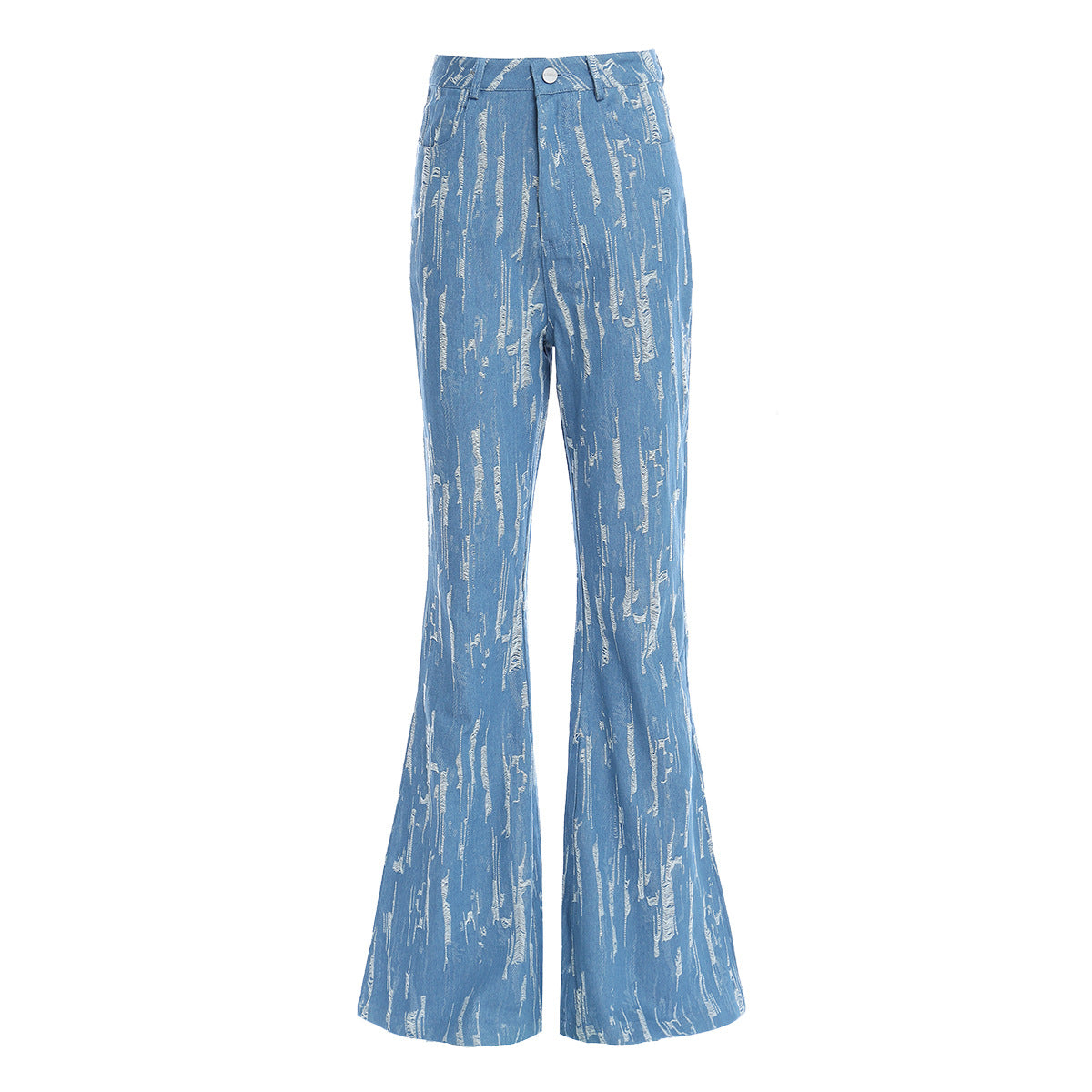 Designed Vintage Denim Trumpet Pants for Women-Pants-Dark Blue-S-Free Shipping Leatheretro