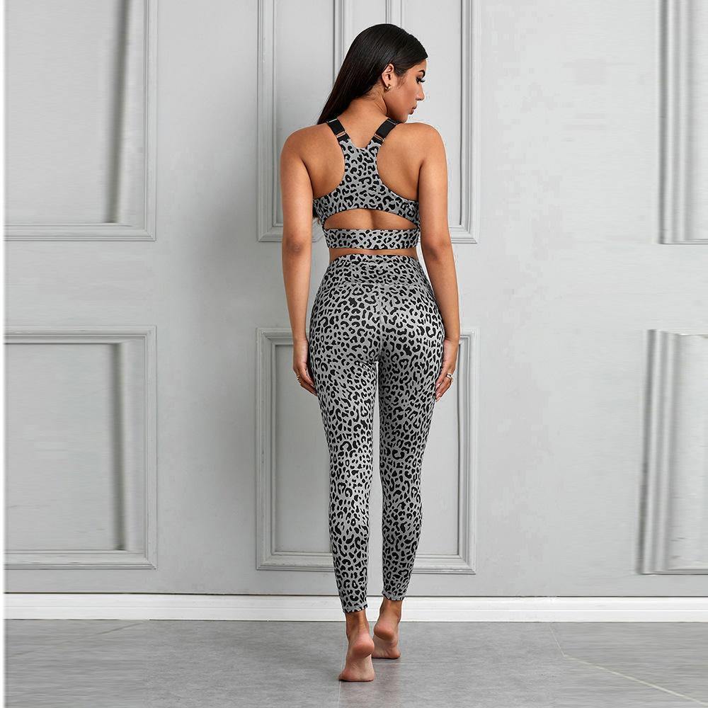 New Fashion High Waist Yoga Sports Suits-Activewear-Gray-1-S-Free Shipping Leatheretro