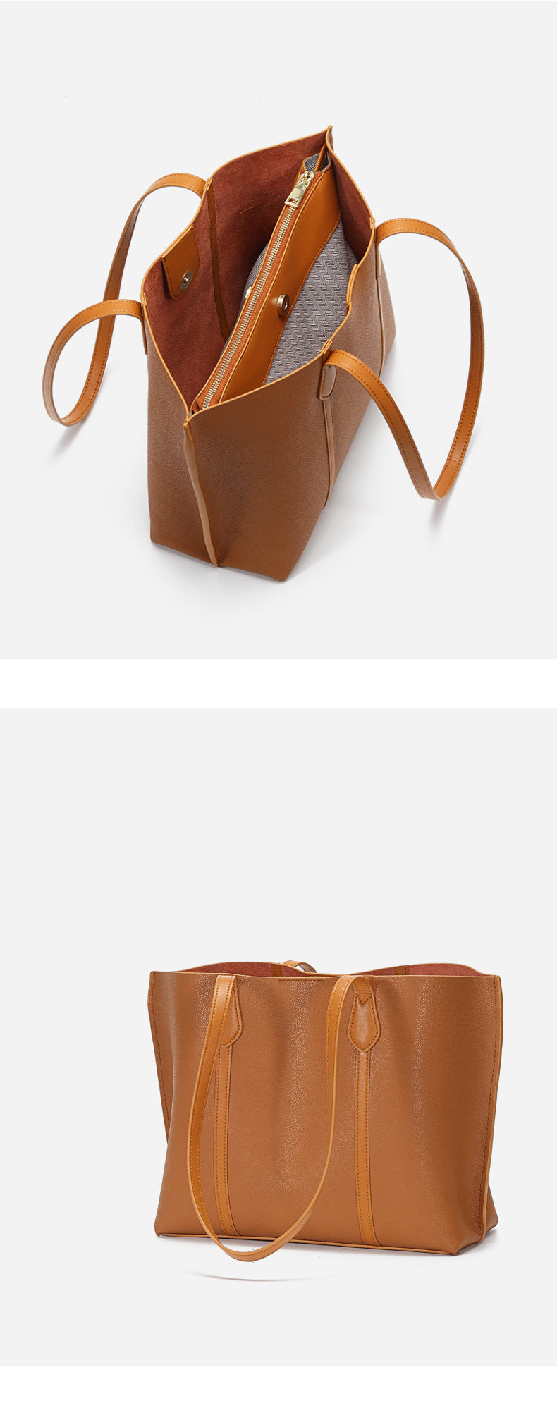 Brown Leather Tote Handbags for Women L2042-Handbags-Brown-Free Shipping Leatheretro