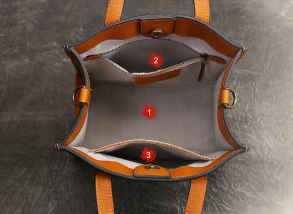 Vintage Leather Simple Design Crossbody Handbag for Women 9189-Handbags, Wallets & Cases-Brown-Free Shipping Leatheretro