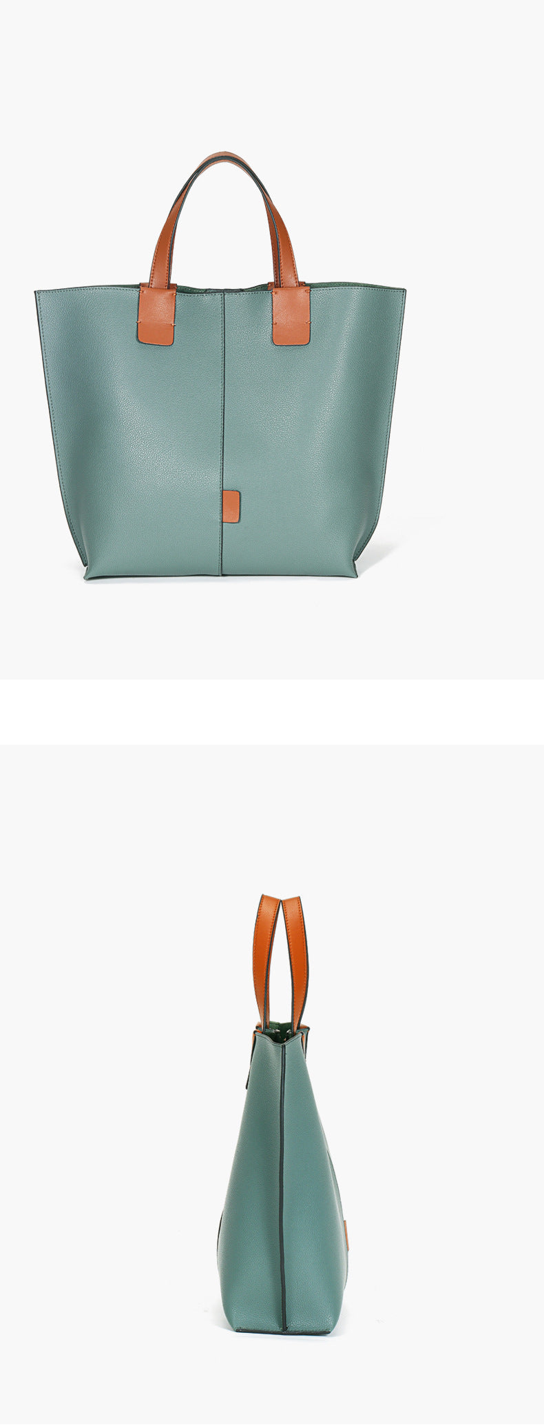 Large Capacity Leather Tote Handbags for Women L2048-Handbags-Green-Free Shipping Leatheretro