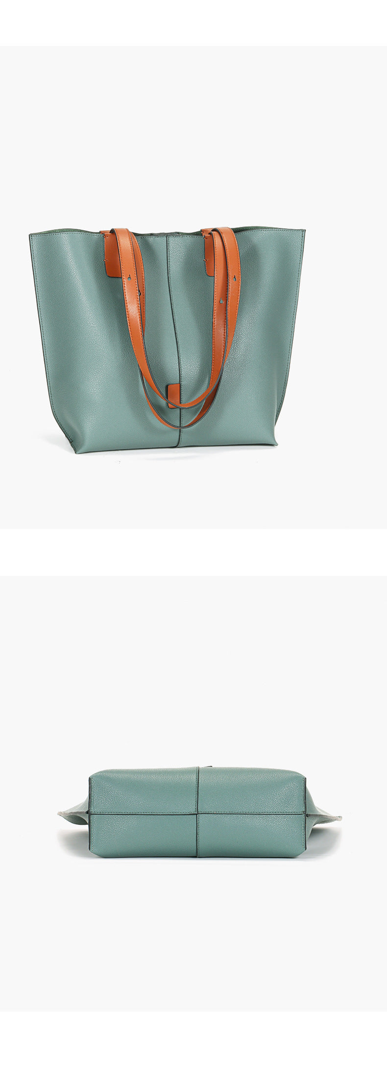 Large Capacity Leather Tote Handbags for Women L2048-Handbags-Green-Free Shipping Leatheretro