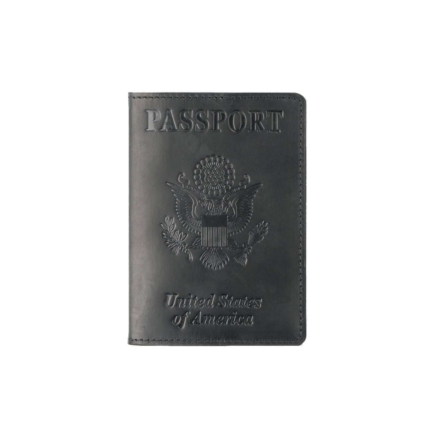 Vintage US Leather Passport Holder-Black-Free Shipping Leatheretro