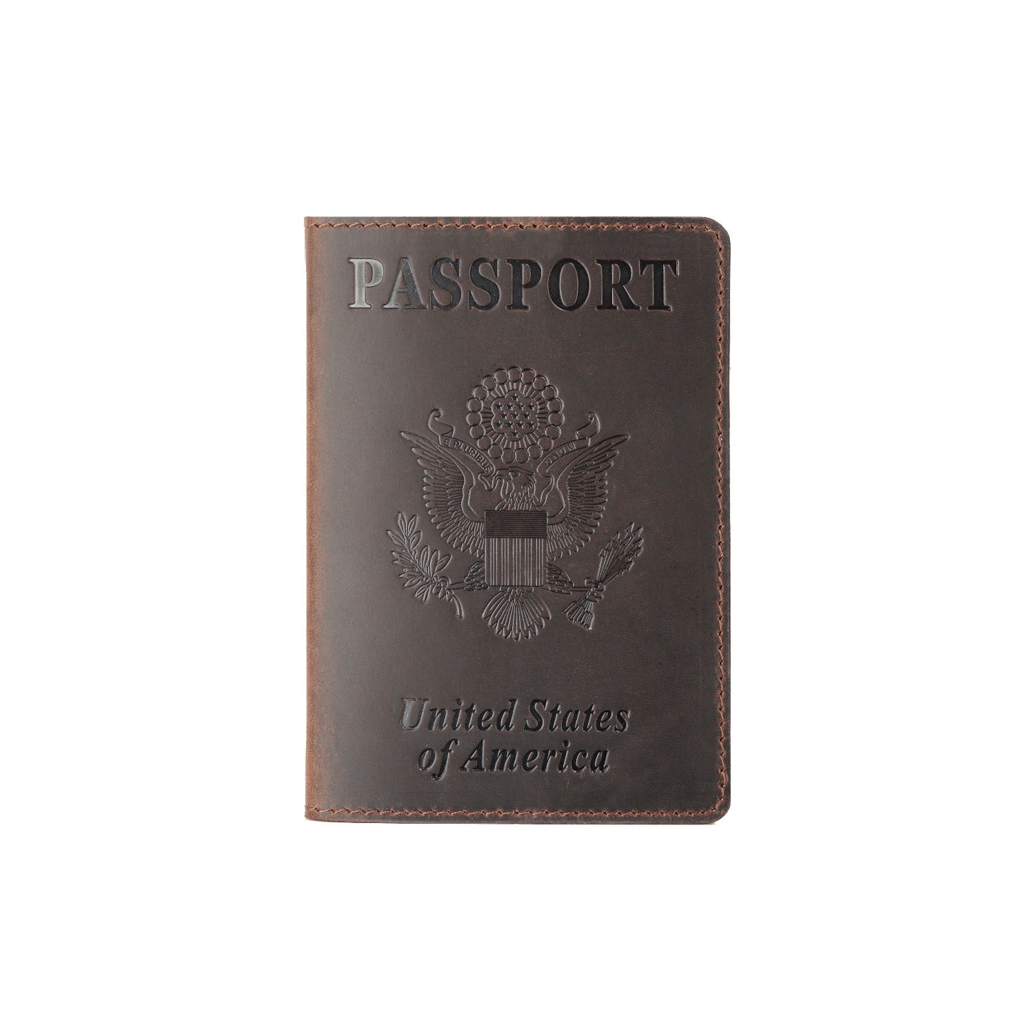 Vintage US Leather Passport Holder-Coffee-Free Shipping Leatheretro