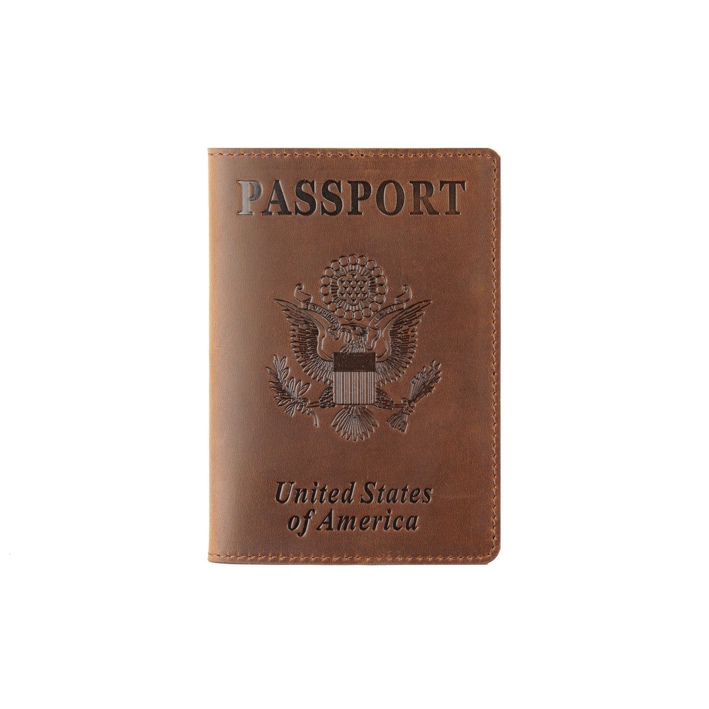 Vintage US Leather Passport Holder-Brown-Free Shipping Leatheretro