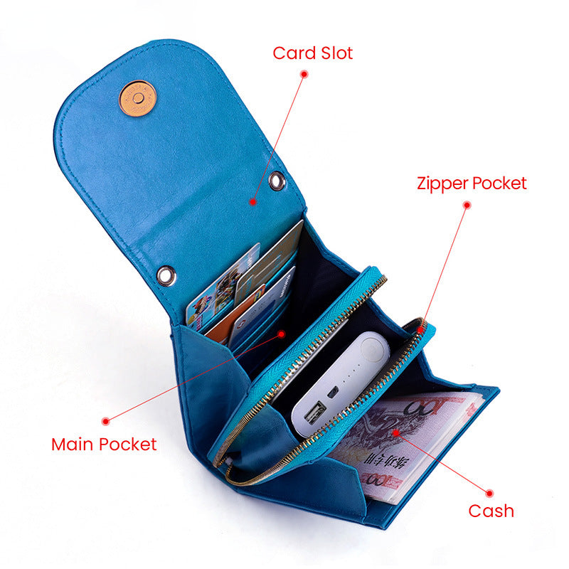 Vintage Chain Crossbody Leather Mini Cellphone Bags 8726-Handbag & Wallet Accessories-Red-Free Shipping Leatheretro