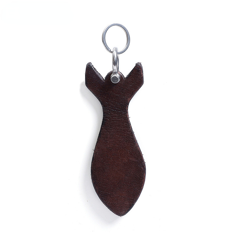 Creative Vintage Leather Handmade Keychains K121-Leather Key Chains-Fish-Free Shipping Leatheretro