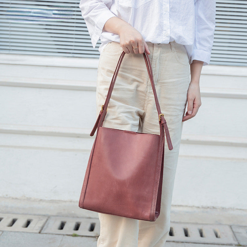 Vintage Large Storage Leather Tote Handbags 8906-Handbags-Brown-Free Shipping Leatheretro