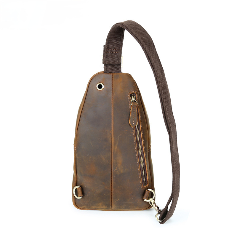 Retro Handmade Leather Chest Bag C8052-Leather bags for men-Brown-Free Shipping Leatheretro