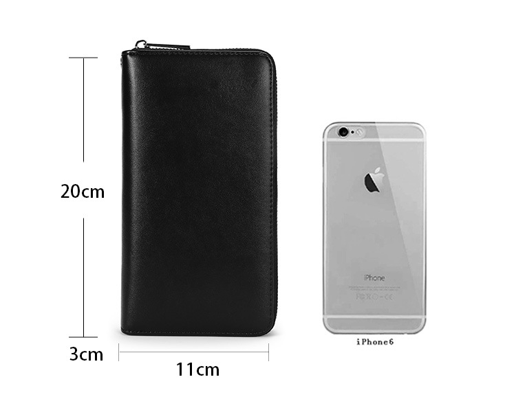 Large Storage Business Leather Long Wallet for Women W8150-Leather Wallets-Pink-Free Shipping Leatheretro