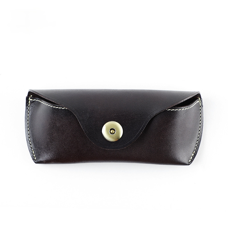 New Handmade Vintage Leather Glass Cases J081-Leather Cases-Red Brown-Free Shipping Leatheretro