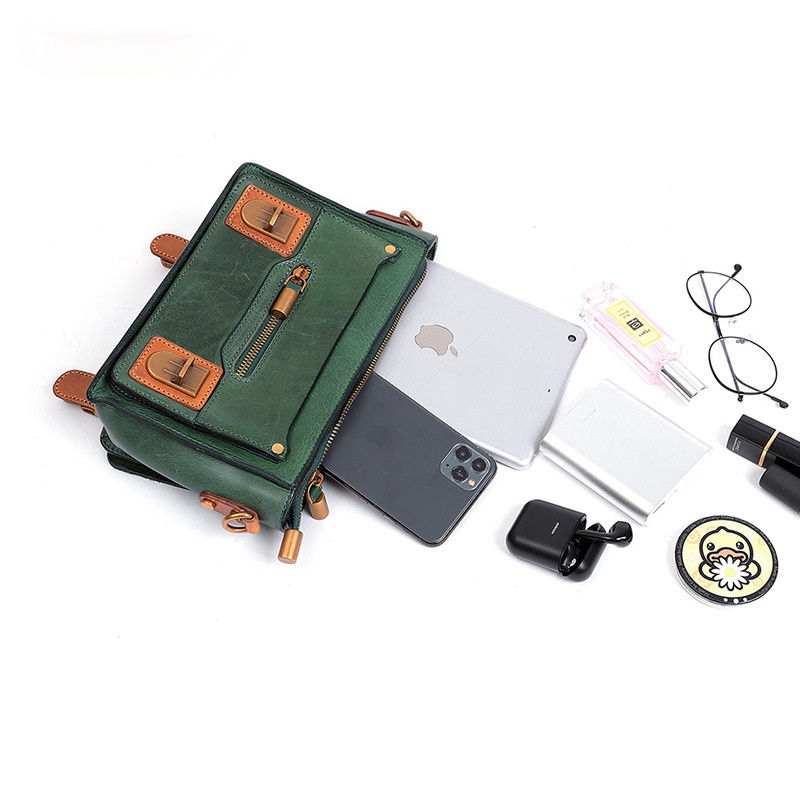 Vintage Women Leather Multi Functional Tote Bags W6514-Leather Women Bags-Black-Free Shipping Leatheretro