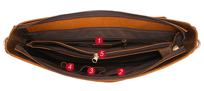 Retro Handmade Leather Travle Briefcase B-8049-Leather Briefcase-Dark Brown-Free Shipping Leatheretro