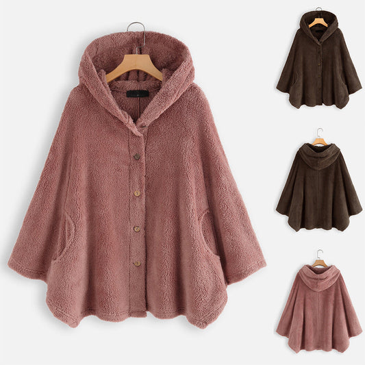 Women Plus Sizes Velvet Hoodies Coats-Shirts & Tops-Pink-M-Free Shipping Leatheretro