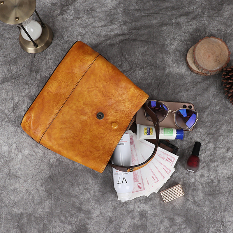 Handmade Vintage Women Leather Crossbody Bags-Leather Women Bags-Green-Free Shipping Leatheretro