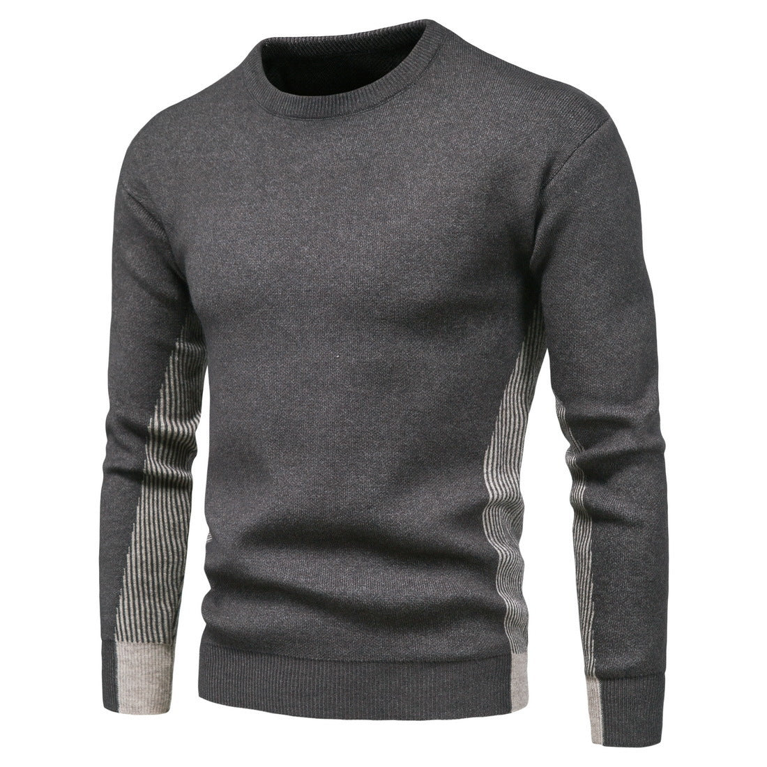 Fashion Knitted Sweaters for Men-Shirts & Tops-Dark Gray-M-Free Shipping Leatheretro