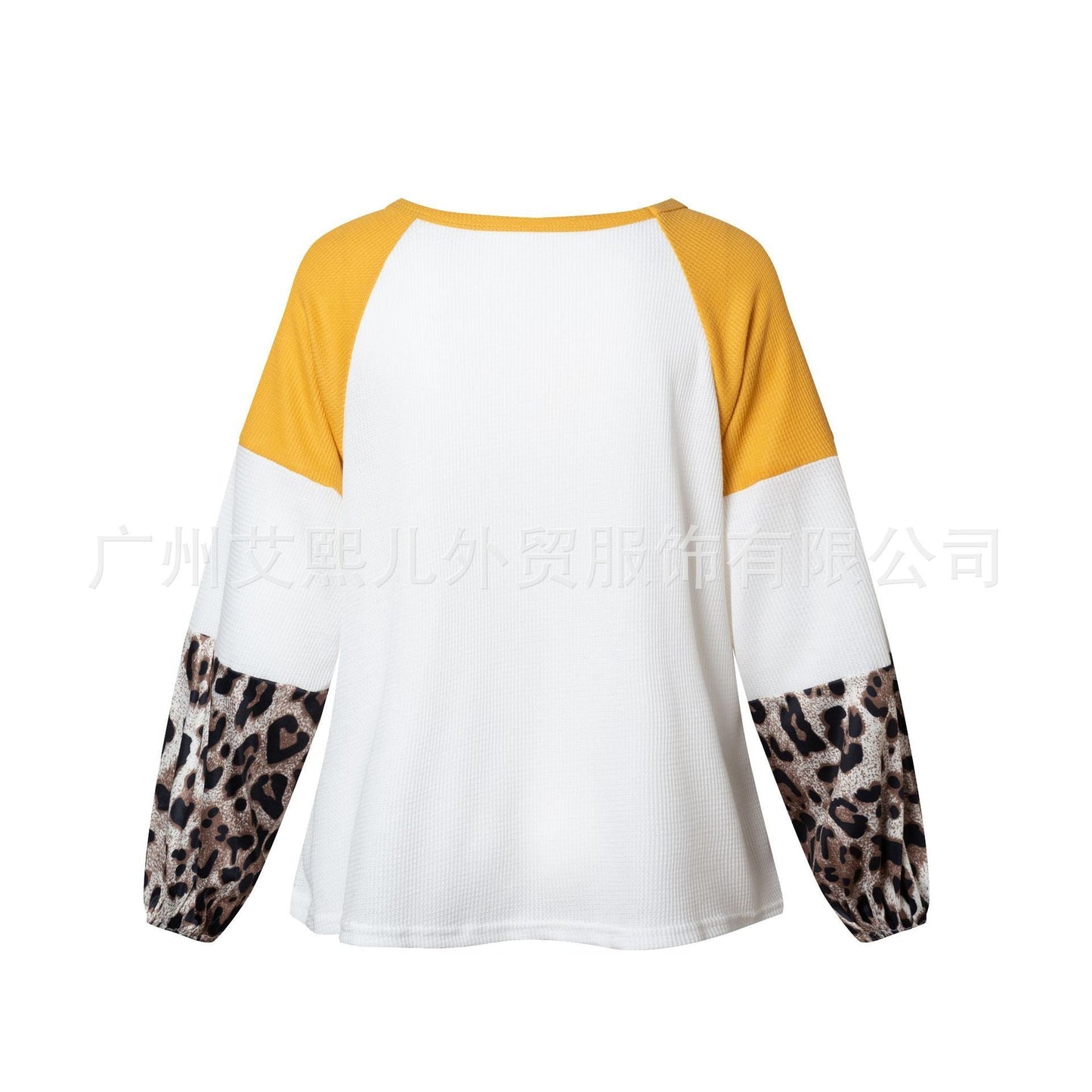 Casual Women Leopard Knitting Long Sleeves T Shirts-Women Sweaters-Black-S-Free Shipping Leatheretro