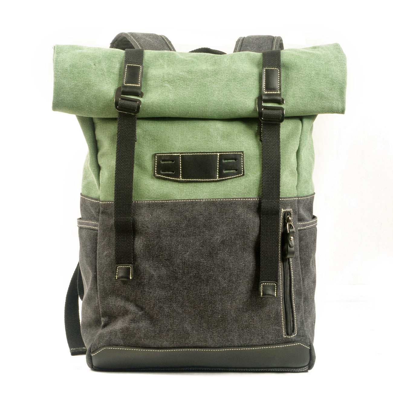 Vintage Waterproof Canvas Laptop Backpack 5002-Canvas Backpack-Green-Free Shipping Leatheretro