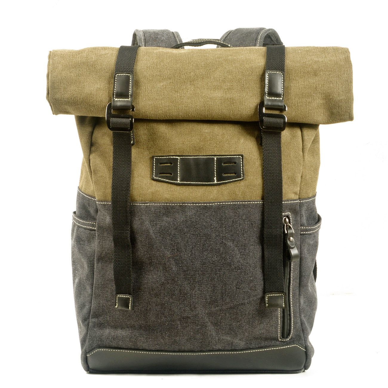 Vintage Waterproof Canvas Laptop Backpack 5002-Canvas Backpack-Army Green-Free Shipping Leatheretro