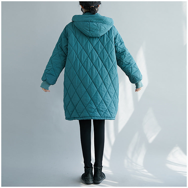 Winter Cotton Plus Sizes Women Overcoats-Outerwear-Black-XL-Free Shipping Leatheretro