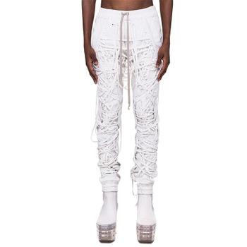 Fashion Bangdage Legging Pants-Women Bottoms-White-S-Free Shipping Leatheretro