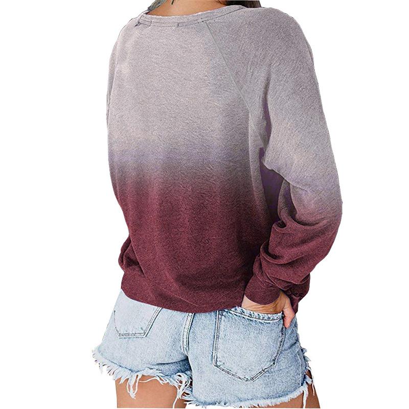 Casual Long Sleeves Pullover Gradient Hoodies-Sweater&Hoodies-Gray-S-Free Shipping Leatheretro