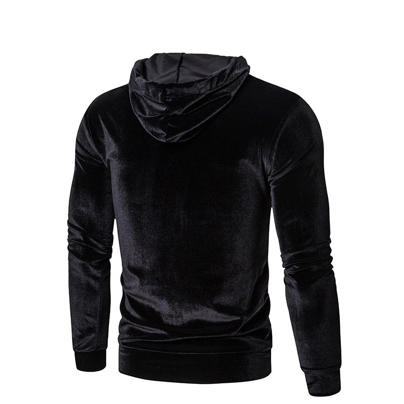 Casual Men's Hoodies Coat-Hoodies-Black-M-Free Shipping Leatheretro