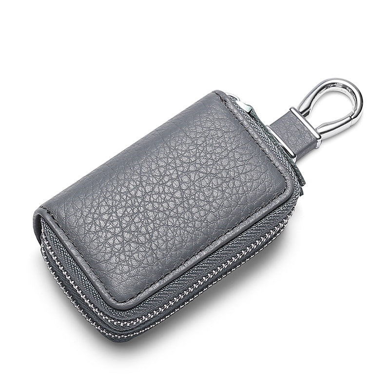 Multi Functional Leather Double Car Keys K5210-Leather Cases for Key-Gray-Free Shipping Leatheretro