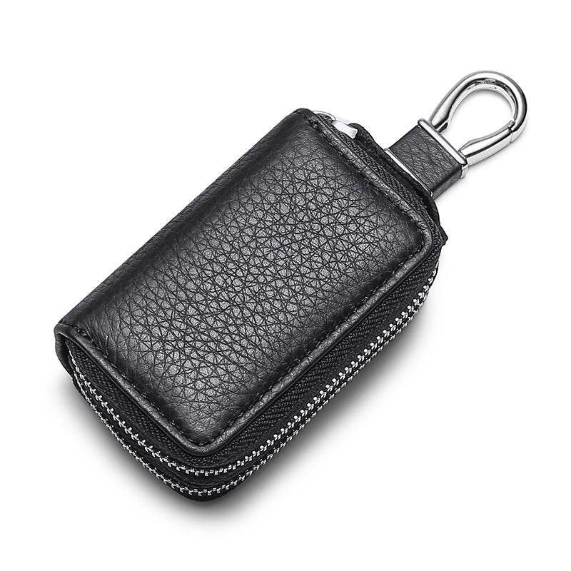 Multi Functional Leather Double Car Keys K5210-Leather Cases for Key-Black-Free Shipping Leatheretro