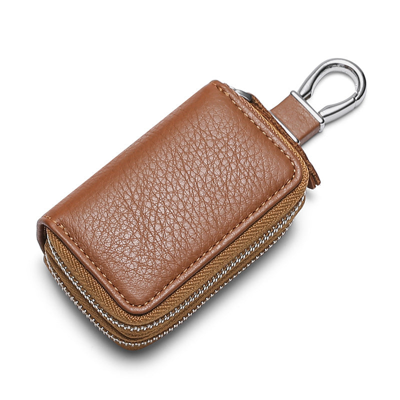 Multi Functional Leather Double Car Keys K5210-Leather Cases for Key-Brown-Free Shipping Leatheretro