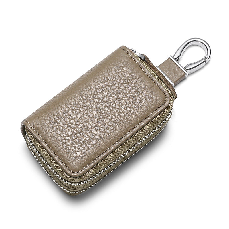 Multi Functional Leather Double Car Keys K5210-Leather Cases for Key-Wine Red-Free Shipping Leatheretro