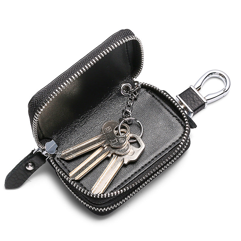 Multi Functional Leather Double Car Keys K5210-Leather Cases for Key-Wine Red-Free Shipping Leatheretro