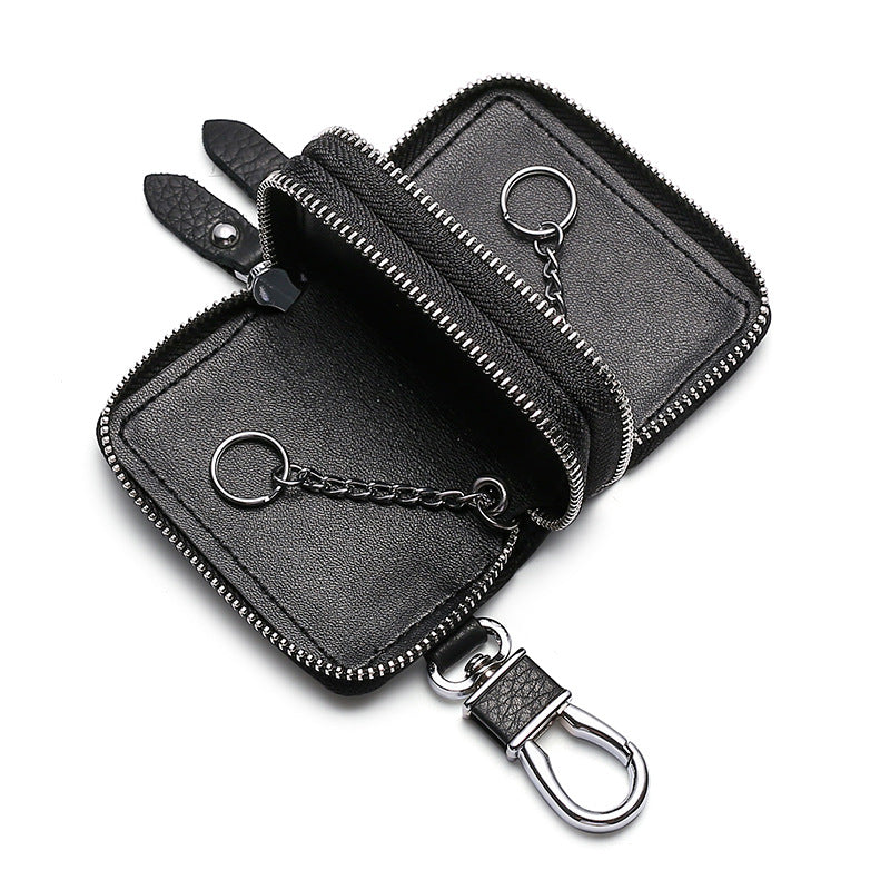 Multi Functional Leather Double Car Keys K5210-Leather Cases for Key-Wine Red-Free Shipping Leatheretro