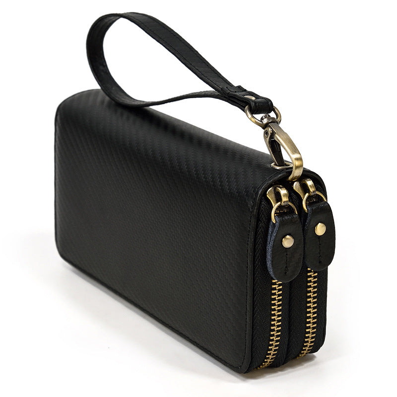 Vintage Double Zipper Big Capacity Leather Wallet 1008-Leather Wallet-1-Free Shipping Leatheretro