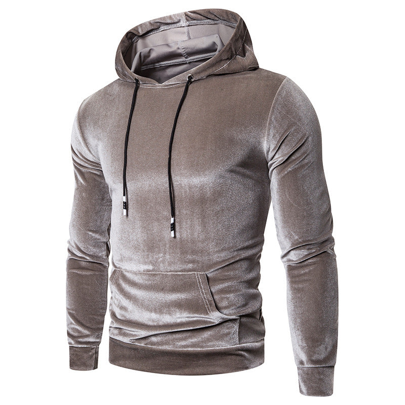 Casual Men's Hoodies Coat-Hoodies-Silver-M-Free Shipping Leatheretro