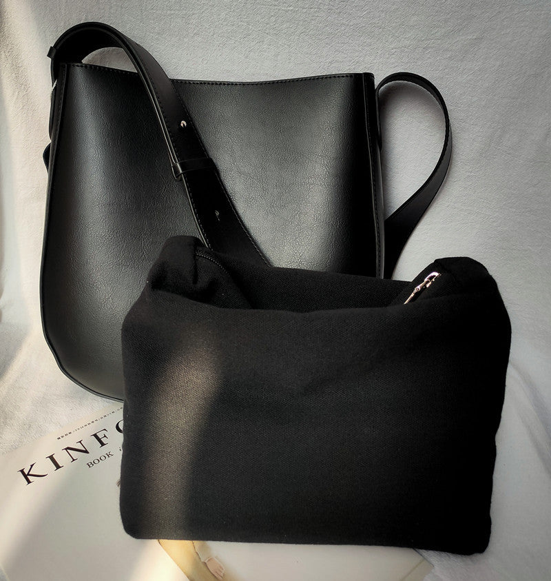 Women Leather Buckle Tote Handbag W9753-Leather Women Bags-Khaki-Free Shipping Leatheretro