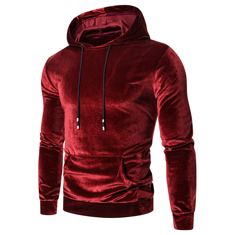 Casual Men's Hoodies Coat-Hoodies-Wine Red-M-Free Shipping Leatheretro