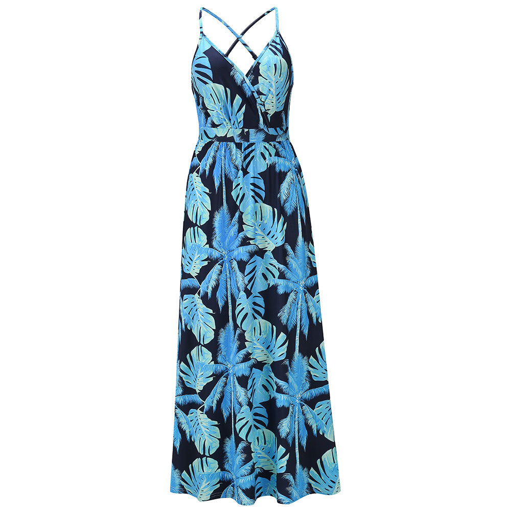 Summer Boho Long Maxi Dresses for Women-Dresses-Black Blue-S-Free Shipping Leatheretro