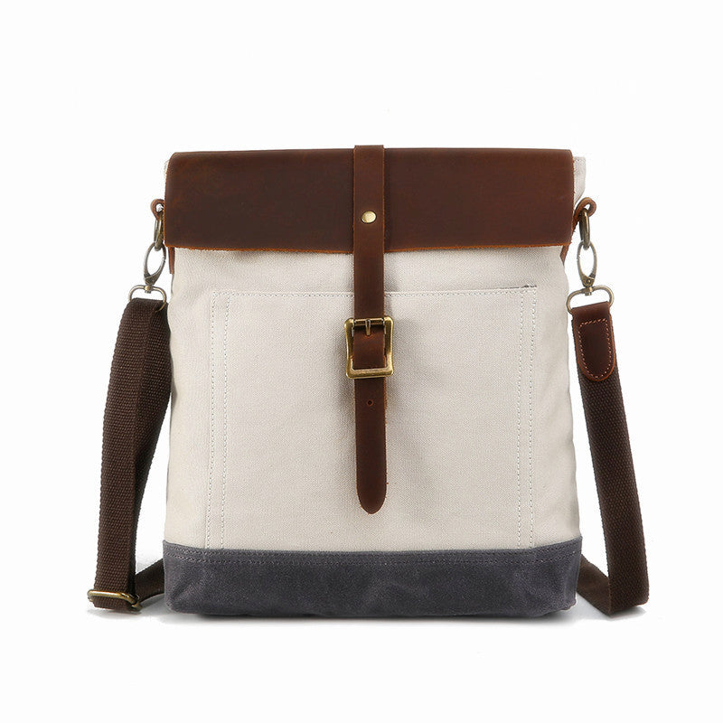 Fashion Canvas Casual Backpack for Men-Handbags-Ivory-Free Shipping Leatheretro