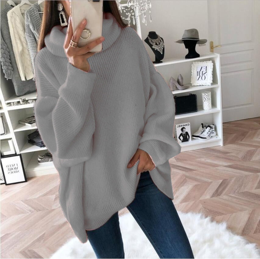 Casual Pullover Knitted Sweaters for Women-Shirts & Tops-Gray-S-Free Shipping Leatheretro