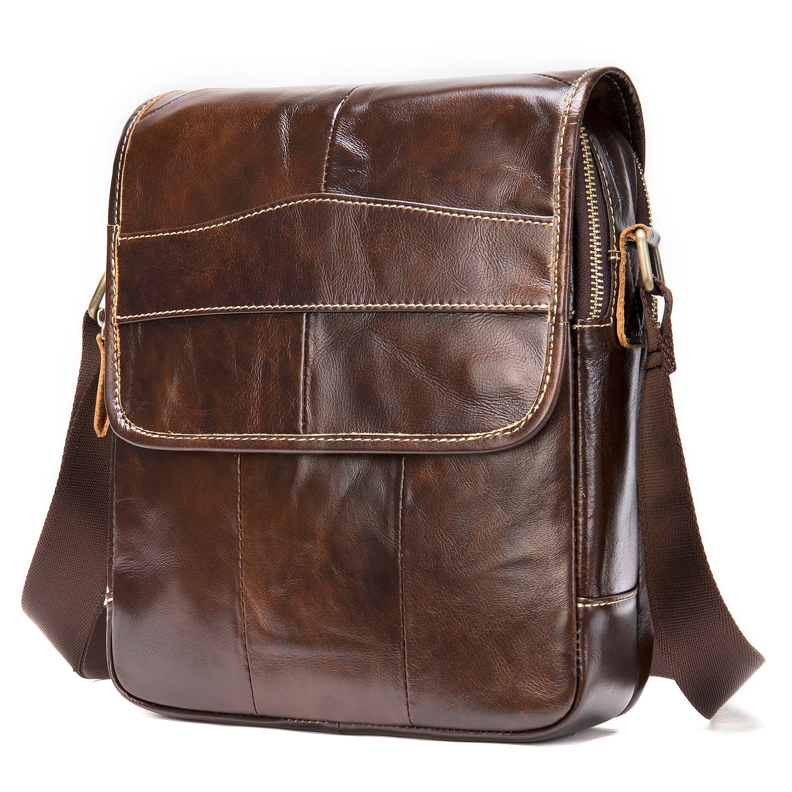 Vintage Leather Shoulder Bags for Men 1121-Handbags, Wallets & Cases-Coffee-Free Shipping Leatheretro
