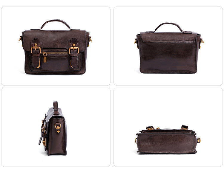 Vintage Women Leather Multi Functional Tote Bags W6514-Leather Women Bags-Black-Free Shipping Leatheretro