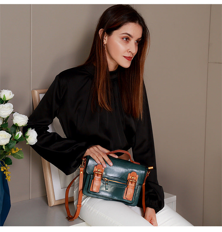 Vintage Women Leather Multi Functional Tote Bags W6514-Leather Women Bags-Black-Free Shipping Leatheretro